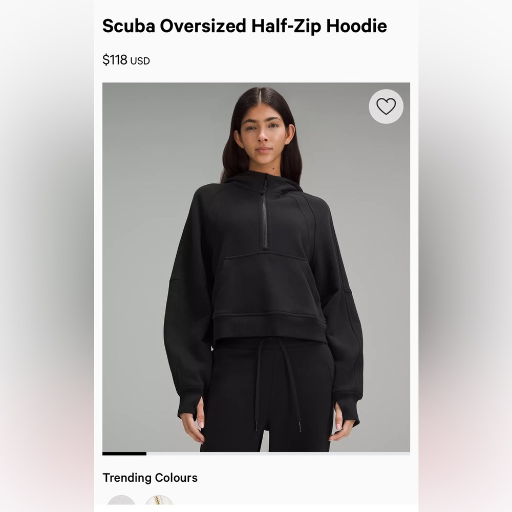 Lululemon Scuba Hooded Cropped Hoodie